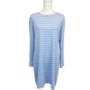 STS Sail to Sable Dress Womens Size XL Blue Striped Long‎ Sleeve Cape Cod